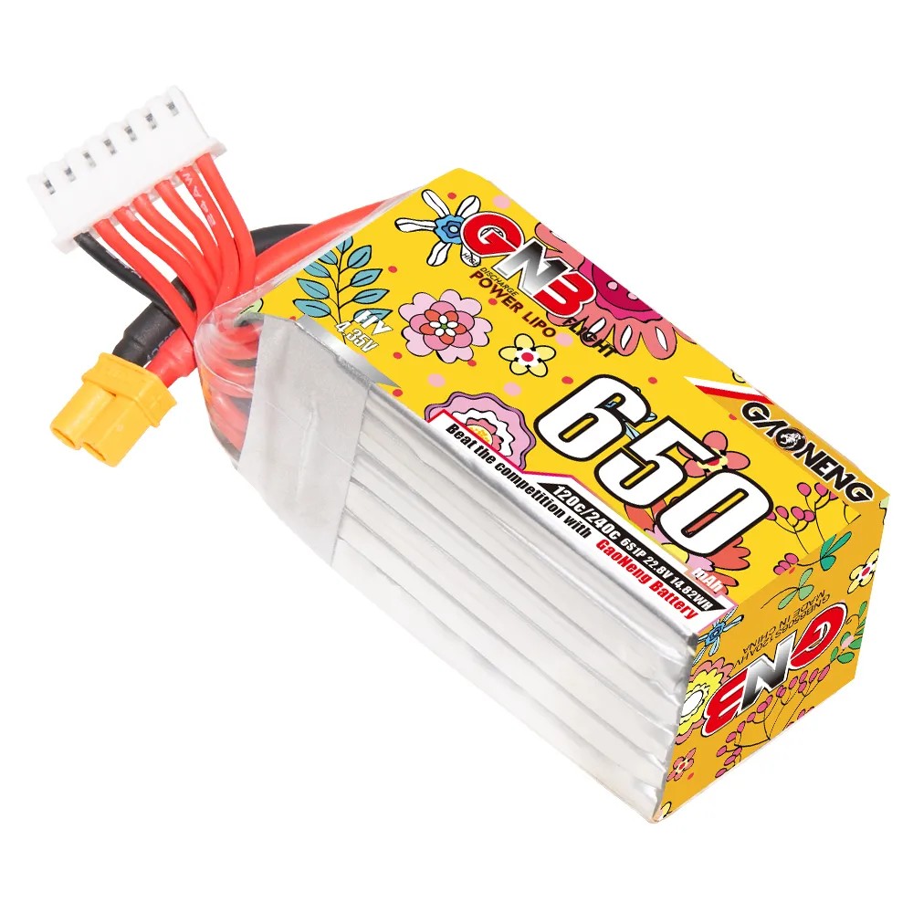 بطارية GAONENG 6S 650mAh LiHV  - مراجعة Drone Battery 6S وسعره